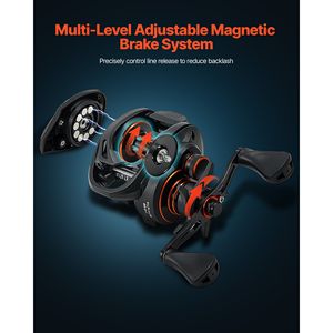 Ensemble canne et moulinet de pêche à lancer en fibre de carbone IM7, système 7+1 BB, rapport de transmission 7.0:1 pour la pêche au bar - Product Image 4