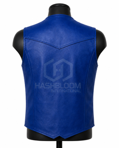 PERRY BURRY Nouveau Modèle 2025 Gilet Haut de Gamme pour Homme Col en V Simple Boutonnage en Denim Noir Écologique Style Anglais Saison Automne Fourrure - Product Image 4