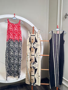 Bohemian Elegant Solid Pattern Sleeveless Maxi Dress <b>Red</b> White Abstract <b>Top</b> <b>Black</b> White Geometric Patterned Skirt-Latest Design - Product Image 5