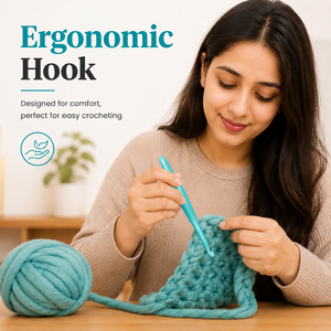 Exclusive Simple Ergonomic Resin <b>Crochet</b> <b>Hook</b> Lightweight 15cm Handmade Knitting <b>Hook</b> for Wool Yarn Smooth Finish - Product Image 5