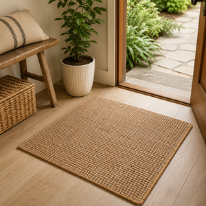 Alfombra de Yute Tejida a Mano, Color Beige, Texturizada, de Fibra Natural, Rústica, Ecológica, para Decoración del Hogar, Venta al Por Mayor - Product Image 1