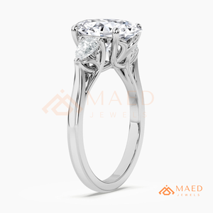 Anillo de Moissanita Plateado con Corte de Pera, Elegante Joyería de Compromiso para Mujer, Anillo de Moda de Lujo, Estilo NYC, Regalo - Product Image 6