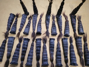 Lot de poils de buffle naturels bruts noirs pour artisanat, poils de queue de bœuf longs et naturels pour la fabrication de brosses - Product Image 2