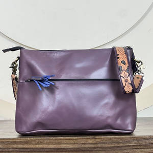 Customized Vintage Genuine Hair-on Cowhide <b>Tooled</b> <b>Leather</b> Crossbody Purse Western Floral Handcrafted Shoulder Bag for Women's - Product Image 5