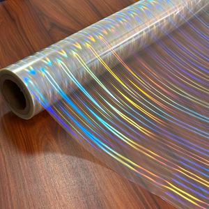 Rouleau de film holographique transparent BOPP personnalisable en gros pour la conception d'emballages, les autocollants imprimés, les étiquettes de produits, l'emballage cadeau - Product Image 3