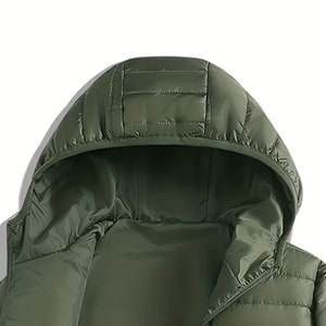 Abrigo Acolchado de Invierno para Hombre, de Longitud Media, con Bolsillos Grandes, Chaqueta Informal de Moda Minimalista, Cálida, con Capucha - Product Image 3