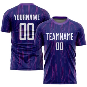 Ensemble de maillots de football personnalisés violets les plus vendus, à manches courtes et longues, uniforme de football respirant, vêtements d'équipe, fabricant OEM, vente en gros - Product Image 2