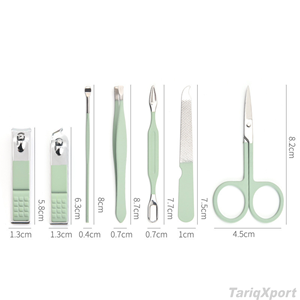 Professional 7 in 1 Stainless Steel Manicure Pedicure <b>Set</b> <b>Nail</b> Clipper Durable Beauty Care Tools Travel Case Custom Logo - Product Image 4