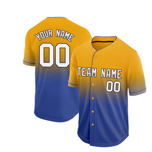 Maillots de baseball personnalisés OEM, grandes tailles, respirants, anti-humidité, 100 % polyester, vente en gros avec logo et options de taille personnalisés - Product Image 1