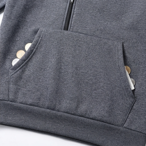 Vente en gros de sweats à capuche pour hommes, grande taille, à épaules tombantes, avec logo imprimé sur le devant, en coton mélangé basique, à prix bas - Product Image 6
