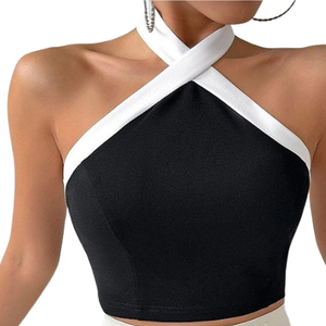 Sujetador deportivo casual sin costuras de alto soporte, cómodo y elegante para mujer, estilo halter, novedad. - Product Image 2