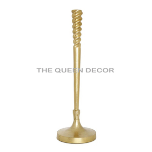 Meilleure Vente : Grand Porte-Bougie en Métal Doré en Aluminium, Idéal pour les Célébrations Festives et la Vaisselle de Table - Product Image 1