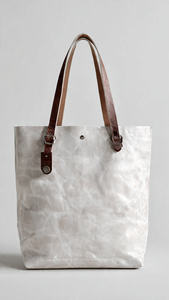 Bolso Tote Unisex de Cuero Genuino, Impermeable, Bordado, Color Sólido, Tamaño Grande, Cierre Abierto - Product Image 4