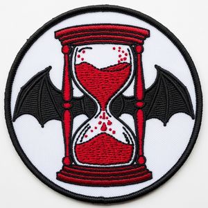 Parche termoadhesivo gótico de vela sangrante y murciélago vampiro con efecto de cera goteante, insignia redonda, aplique personalizado, venta al por mayor para chaquetas, sudaderas y bolsos - Product Image 4