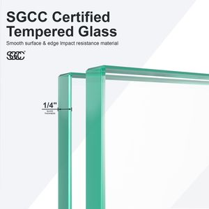 Porta Doccia Scorrevole Doppia Semi-Frameless 56'' x 60'' x 72'' H con Finitura Cromata e Vetro Temperato SGCC Spessore 1/4'' (6mm) - Product Image 5