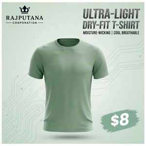 เสื้อยืดดรายฟิตผู้ชาย แขนสั้น คอกลม ระบายอากาศได้ดี สวมใส่สบาย เหมาะสำหรับโยคะ ออกกำลังกาย เสื้อกีฬา ทรงเข้ารูป น้ำหนักเบา - Product Image 1