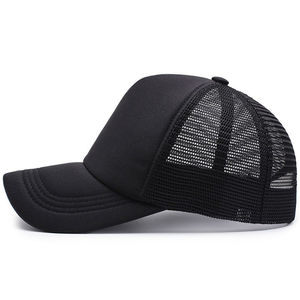 Casquette de baseball incurvée à 5 panneaux avec logo personnalisé brodé, en mousse, vente en gros transfrontalière, maille assortie aux couleurs - Product Image 5