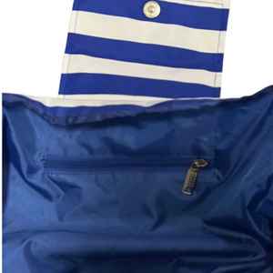 Bolsa de Playa Jack and Jill, Azul y Blanca a Rayas, Gran Capacidad, Bolsa de Hombro de Viaje, Fabricante OEM - Product Image 4