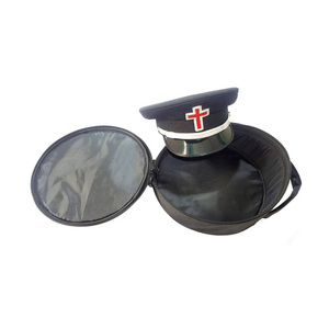Universal Black Canvas Heavy Duty Durable Classic Luxury Handmade Masonic Fatigue Cap Case Zipper Closure Ceremonial Custom Size - Product Image 2