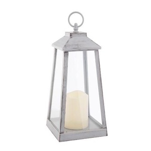 Modern Looking Metal & Glass <b>Lantern</b> In <b>Silver</b> Finished Centerpiece For Wedding Outdoor Decor Handmade - Product Image 6