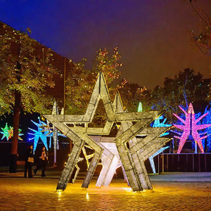 Toprex <span class=keywords><strong>2025</strong></span> New Arrival lễ hội 3D Điêu khắc <span class=keywords><strong>LED</strong></span> đường phố Sao Motif đường hầm Gallery đèn giáng sinh cho Halloween trang trí - Product Image 4