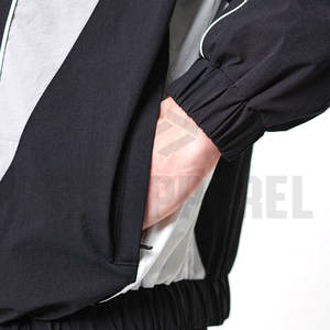 Conjunto de Pantalones Cortos y Chaqueta Cortavientos para Hombre, Otoño, Color Sólido, Transpirable, Secado Rápido, Poliéster/Nailon - Product Image 6