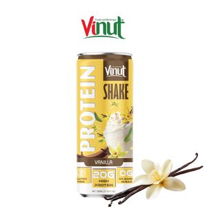 VINUT Café Glacé Vanille (Riche en Protéines, Sans Sucre) 24 Canettes/Plateau Vente en Gros Marque Privée Échantillon Gratuit Fabricant Vietnamien - Product Image 1