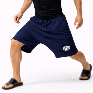 Shorts de sport athlétiques MOE pour hommes, entrejambe bas, en polyester, séchage rapide, pour la gym et l'entraînement, taille élastique avec cordon de serrage, fourniture OEM - Product Image 4