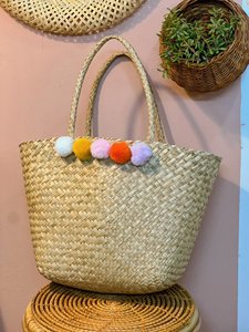 Bolso de paja tejido artesanal Tote natural Premium para mujeres, todos - Product Image 6