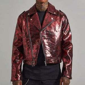 เสื้อเชิ้ตผู้ชายหนังแกะแท้ ระบายอากาศได้ดี ไซส์ใหญ่ ปกคอพับ โลโก้ด้านหน้า ซับในหนา สไตล์ไฮสตรีท - Product Image 3