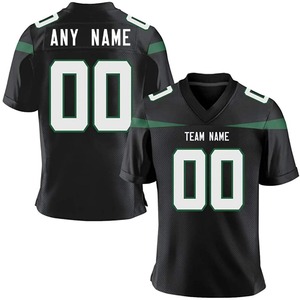 Camiseta de Fútbol Americano Negra Personalizada con Cualquier Nombre/Número Impreso en la Parte Trasera/Delantera, Diseño con Nombre del Equipo, Transpirable, Antibacteriana, de Poliéster - Product Image 3