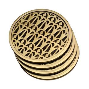 Juego de Posavasos Metálicos Modernos de Tendencia Industrial para Cerveza, Café, Bar, Té, Cuadrados, Hexagonales, Personalizados, con Acabado Dorado, 2026 - Product Image 4