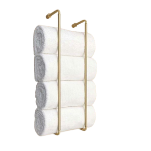ราวแขวนผ้าขนหนูทองเหลืองแบบสามชั้น ดีไซน์ทันสมัย พร้อมราวแขวน 3 ชั้น ผลิตจากโลหะ งานแฮนด์เมด - Product Image 5