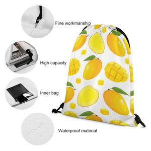 ถุงผ้ารูดเชือกพิมพ์ลายสวยงามแบบกำหนดเอง น้ำหนักเบา ใช้ซ้ำได้ สำหรับใส่เสื้อผ้า - Product Image 6