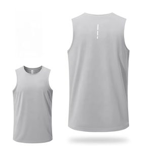 Chalecos Deportivos para Hombre con Logotipo Personalizado, Secado Rápido, Color Sólido, Cuello Redondo, Ropa para Correr, Gimnasio, Fitness, Entrenamiento - Product Image 1