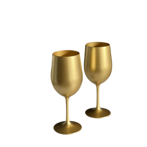 Hand-Etched Brass <b>Goblets</b> Vintage Pair Long Stem <b>Wine</b> Glasses Set of 2 Metal Crafted for Party Western Drinking Glass <b>goblet</b> - Product Image 2