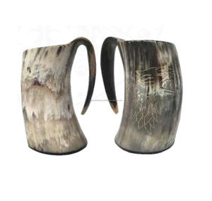 แก้วเครื่องดื่มสไตล์ฮอร์นแก้วแบบไวกิ้งแก้วมักแบบสดสำหรับดื่มเบียร์ในร่มวัสดุที่ออกแบบเป็นเอกลักษณ์แก้วดื่ม - Product Image 5