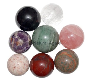 Herramienta de meditación, esfera de ágata marrón curativa - Product Image 4