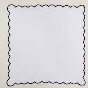 Servilleta de Lino Hecha a Mano con Borde Festoneado, Servilleta de Tela con Bordado Personalizado para Bodas, Fiestas, Restaurantes y Hoteles - Product Image 3