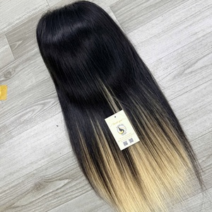 Perruques en cheveux naturels vietnamiens lisses sans colle, livraison rapide, balayage, pour femmes noires, avec dentelle frontale HD 13x6 - Product Image 3