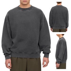 Custom <b>Vintage</b> Washed Crewneck <b>Sweatshirt</b> Heavyweight Cotton Oversized Pullover Unisex OEM ODM Manufacturer - Product Image 6