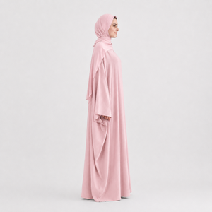 Wholesale Modest <b>Abaya</b> Set For Women Full Sleeve Maxi Length Matching Hijab Full Coverage Soft Breathable Fabric - Product Image 4