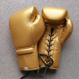 Guantes de Boxeo de Piel Genuina de Primera Calidad con Cordones, Diseña tu Propio Logotipo para Entrenamiento Profesional - Product Image 4