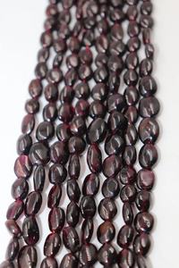 Chaîne de grenat naturel, perles ovales lisses, 5*7 mm, 12 pouces, perles ovales de grenat pour la fabrication de bijoux - Product Image 6