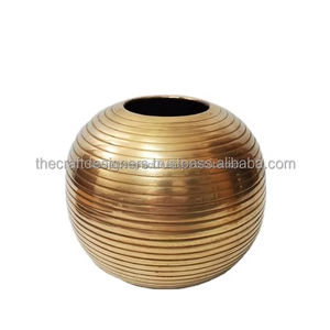 Best Selling Brass Ball Flower Pot Hot Selling Wedding Giftware <b>Table</b> <b>Vase</b> Easy Portable Luxury Flower <b>Vase</b> Pot Super Sales - Product Image 1