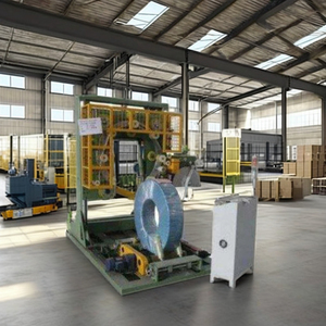 Wood Packaging Coil <b>Stretch</b> Electric Wrapping <b>Machine</b> PLC Controlled Automatic Motor Gear Easy to Operate 230V - Product Image 2