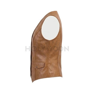 Chaleco de Cuero Simple para Mujer, Impermeable, Estilo Urbano, Apariencia Diaria Elegante para Uso Casual, Looks Modernos y a la Moda - Product Image 6