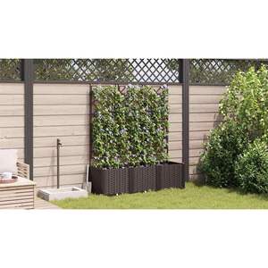 Ensemble de 3 jardinières brunes en acier 47,24 x 15,75 x 56,30 po pour pots de fleurs et jardinières - Product Image 4