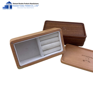 Thatuwood Wooden <b>Storage</b> Box Rectangle Minimalist Design Durable Wood Craft For Living Room Sundries Organizer - Product Image 2
