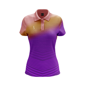 Golf de manga corta para mujer para Polo diseño personalizado camisa de poliéster transpirable antiarrugas tejido de punto patrón impreso High Qua - Product Image 3